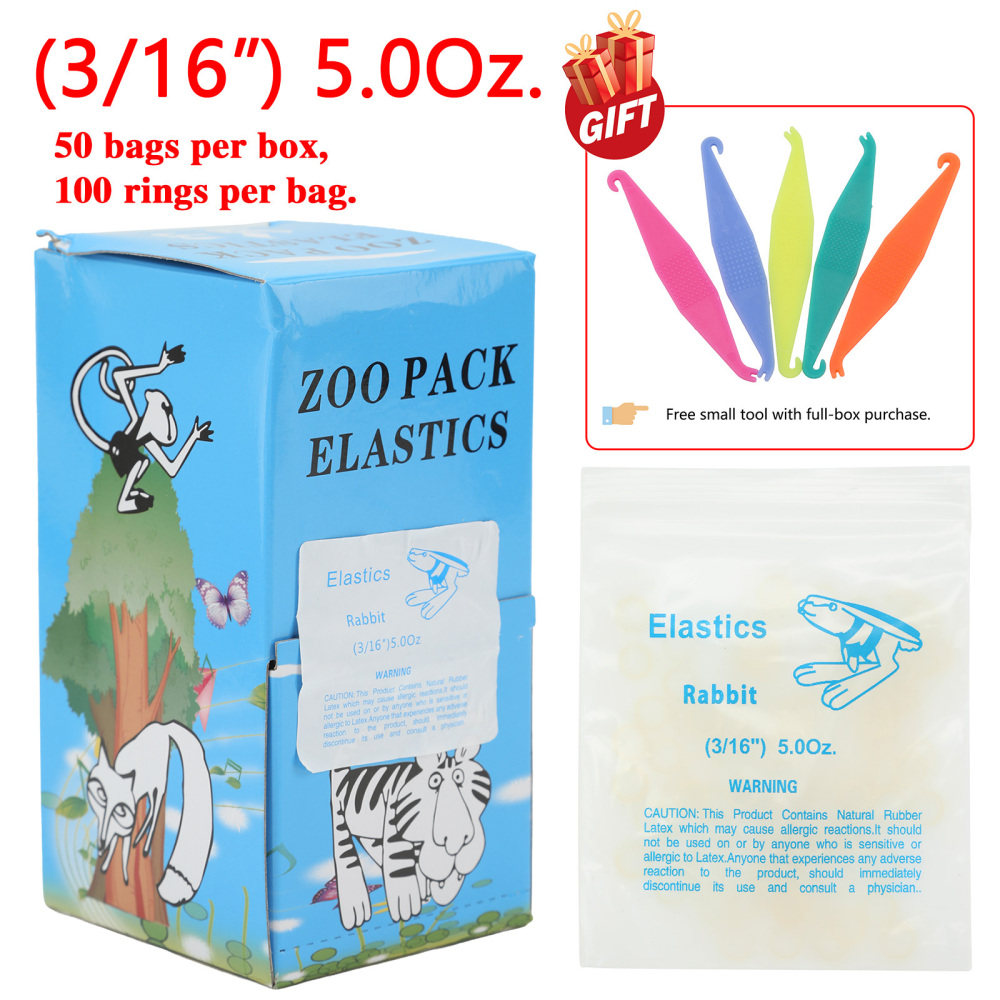Dental Ortho Elastics Latex Braces Orthodontic Rubber Bands 5000pcs/box