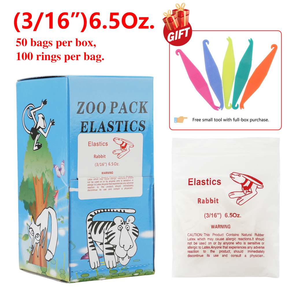 Dental Ortho Elastics Latex Braces Orthodontic Rubber Bands 5000pcs/box