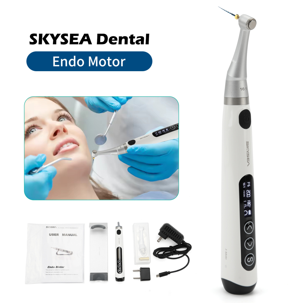SKYSEA Wireless Dental Endo Motor Root Canal Treatment w/16:1 Contra Angle 9 mode