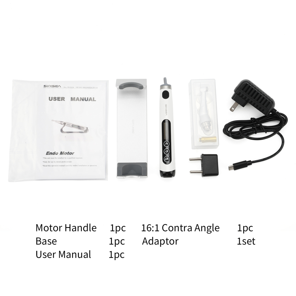 SKYSEA Wireless Dental Endo Motor Root Canal Treatment w/16:1 Contra Angle 9 mode