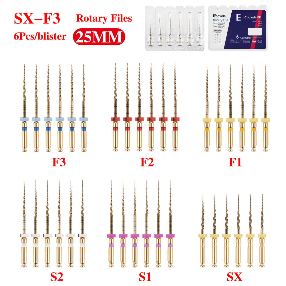 Dental Endo Heat Activated Rotary Niti Files Root Canal Engine Use SX-F3