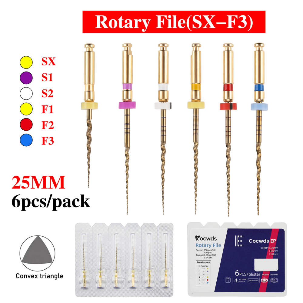 Dental Endo Heat Activated Rotary Niti Files Root Canal Engine Use SX-F3