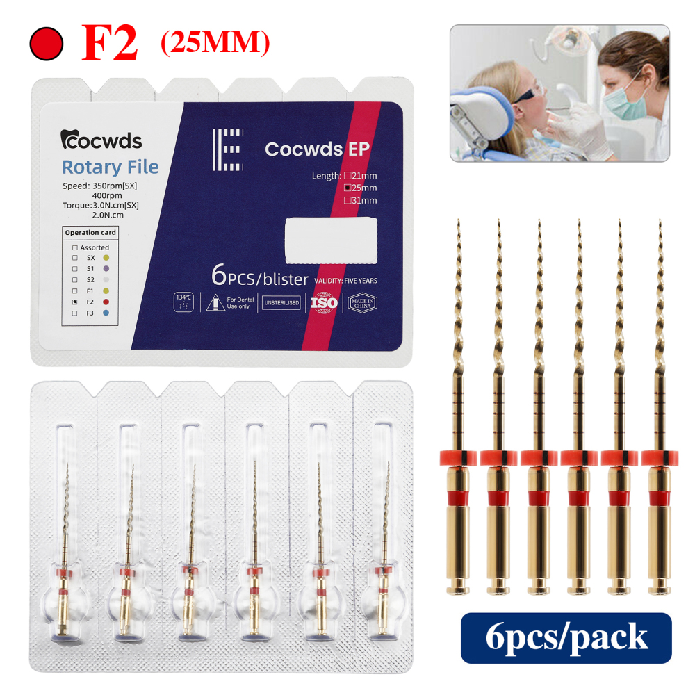 Dental Endo Heat Activated Rotary Niti Files Root Canal Engine Use SX-F3
