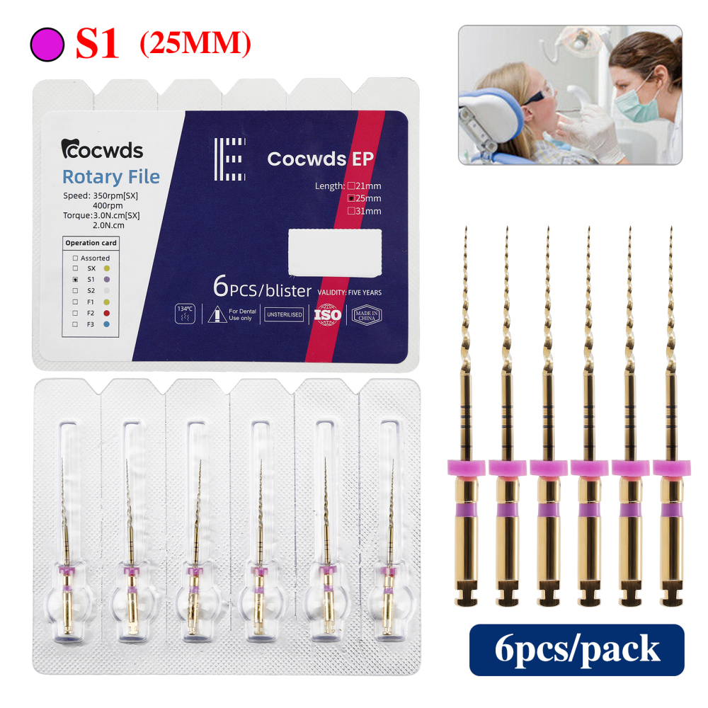 Dental Endo Heat Activated Rotary Niti Files Root Canal Engine Use SX-F3