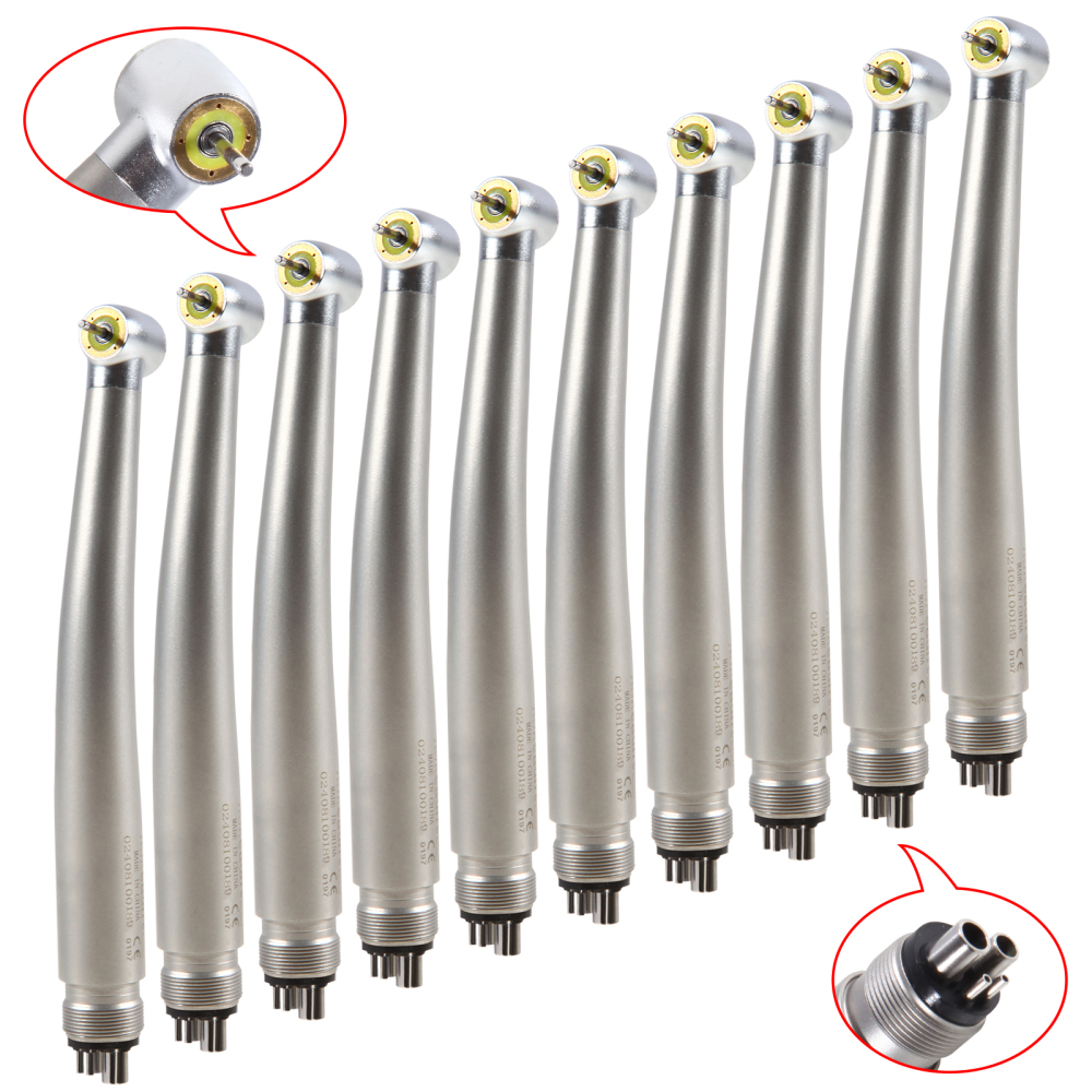 NSK Style Dental Ring LED High Speed Handpiece Shadowless E-Generator Turbine 4/ 2Holes standard head