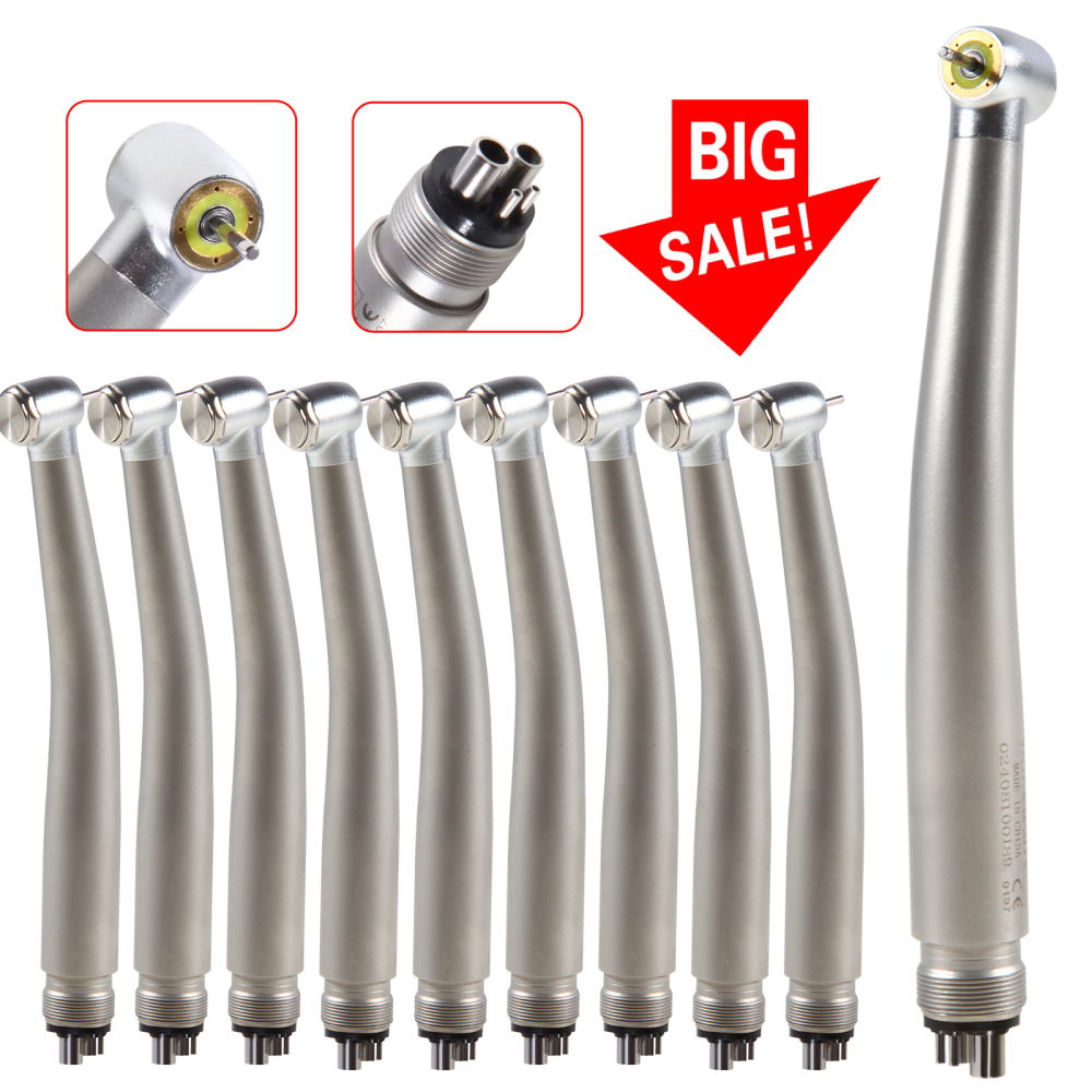 NSK Style Dental Ring LED High Speed Handpiece Shadowless E-Generator Turbine 4/ 2Holes standard head