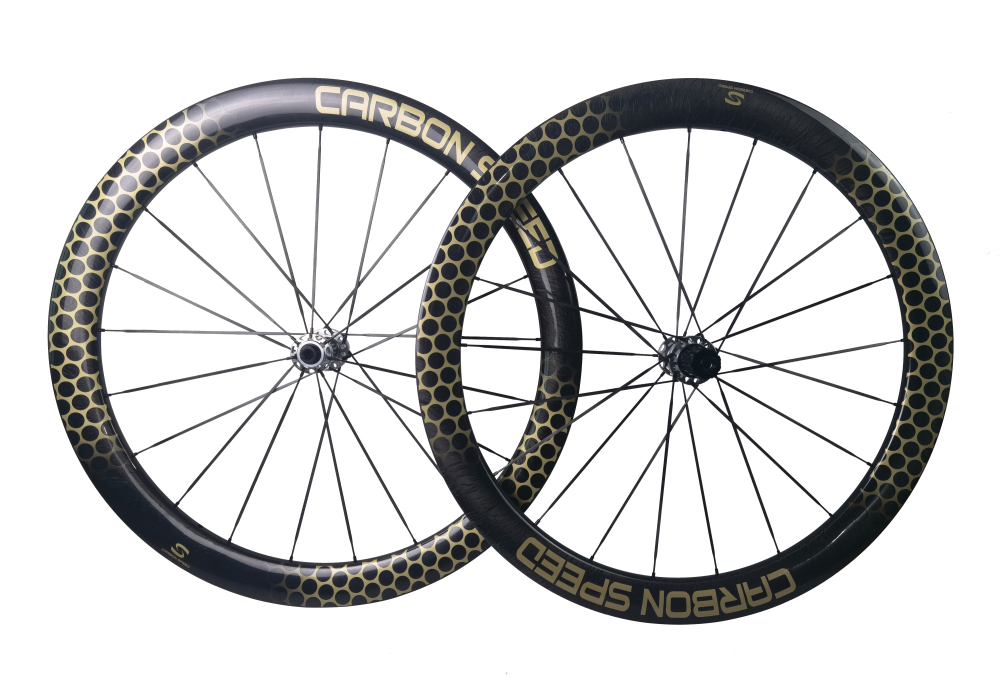 Carbon Speed  700C tubeless marble pattern finish disc brake road/gravel bike carbon wheelsets