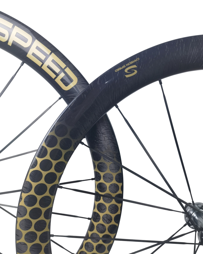 Carbon Speed  700C tubeless marble pattern finish disc brake road/gravel bike carbon wheelsets