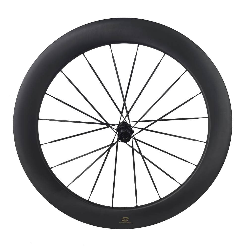 Carbon Speed T1100 carbon 700C 26mm internal wide front 50 rear 65 depth road/gravel bike wheelsets with 20/20H straight through version hubs