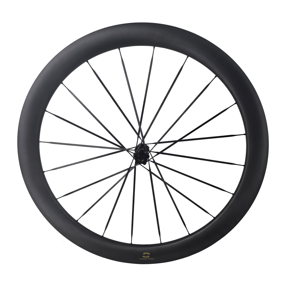 Carbon Speed T1100 carbon 700C 26mm internal wide front 50 rear 65 depth road/gravel bike wheelsets with 20/20H straight through version hubs