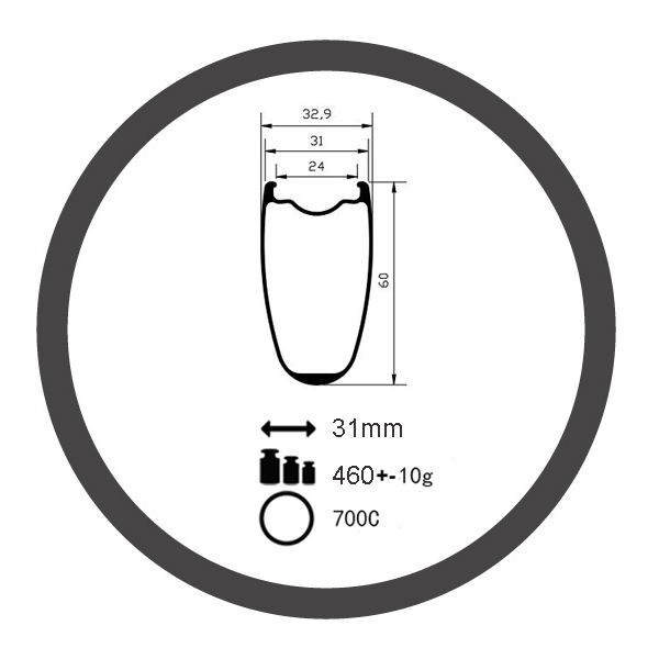 Cubic Disc Rim CS-D50CU-33
