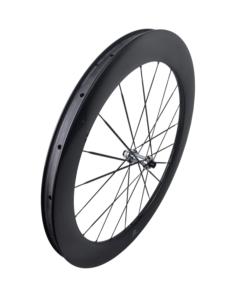 Carbon Speed T800 carbon 700C 65mm depth 26mm internal wide road/gravel bike wheelsets with 20/20H straight through version hubs carbon spokes