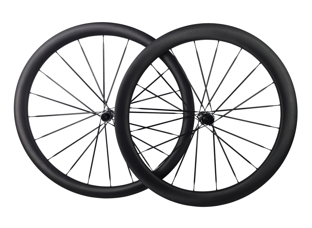 Carbon Speed 700C T1100 carbon 26mm internal wide front 40 rear 50 depth road/gravel bike wheelsets with 20/20H straight through version hubs
