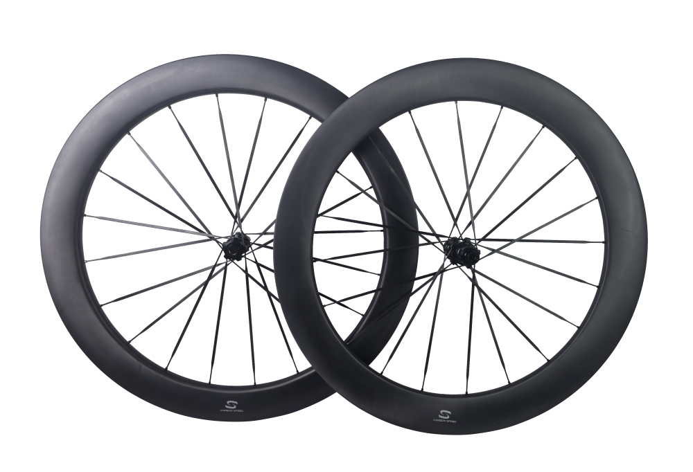 Carbon Speed T1100 carbon 700C front 60 depth 24 internal wide rear 65 depth 26 internal wide road/gravel bike wheelsets with 20/20H straight through version hubs