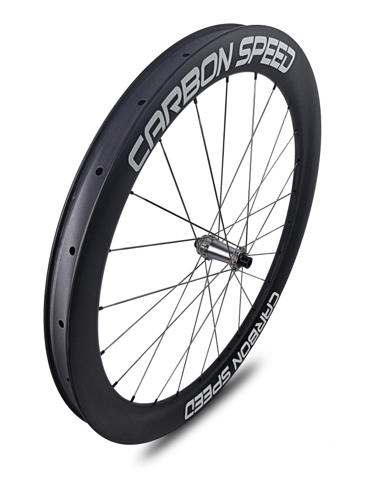Carbon Speed T1100 carbon 700C 53mm depth 32.5mm internal 41mm external width gravel wheelsets with titanium spokes