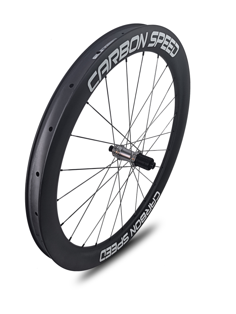 Carbon Speed T1100 carbon 700C 53mm depth 32.5mm internal 41mm external width gravel wheelsets with titanium spokes