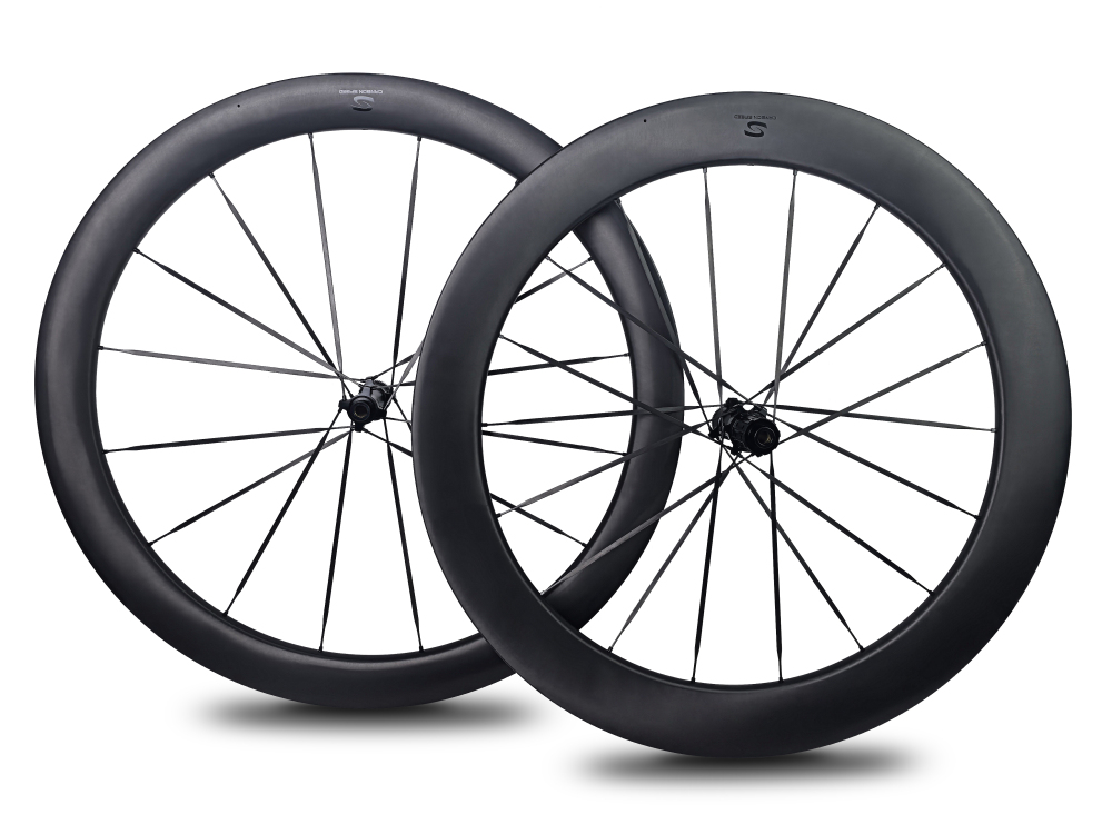 Carbon Speed T1100 carbon 700C 26mm internal wide front 50 rear 65 depth road/gravel bike wheelsets with 16/18 spokes straight through version hubs