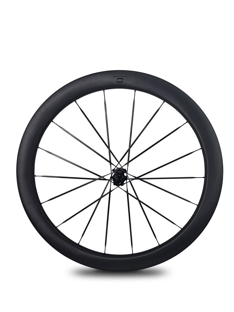 Carbon Speed T1100 carbon 700C 24mm internal wide 50 depth road/gravel bike wheelsets with front 16 rear 18 spokes straight through version hubs
