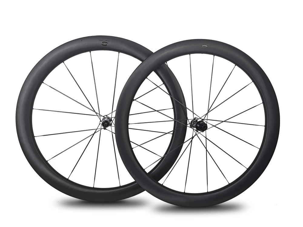 Carbon Speed 1085g 50mm depth 24mm IW T1100 wheelset 16/18H UD paintless built with 3.2mm super light carbon spokes