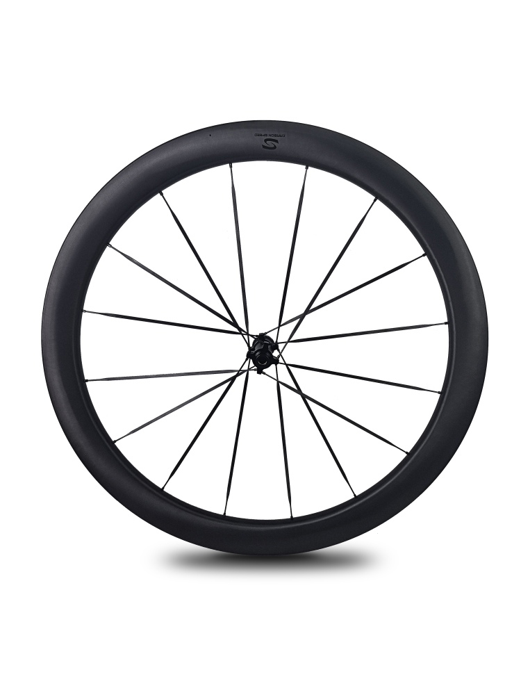 Carbon Speed T1100 carbon 700C 24mm internal wide front 50mm rear 60mm depth road/gravel bike wheelsets with front 16 rear 18 spokes straight through version hubs