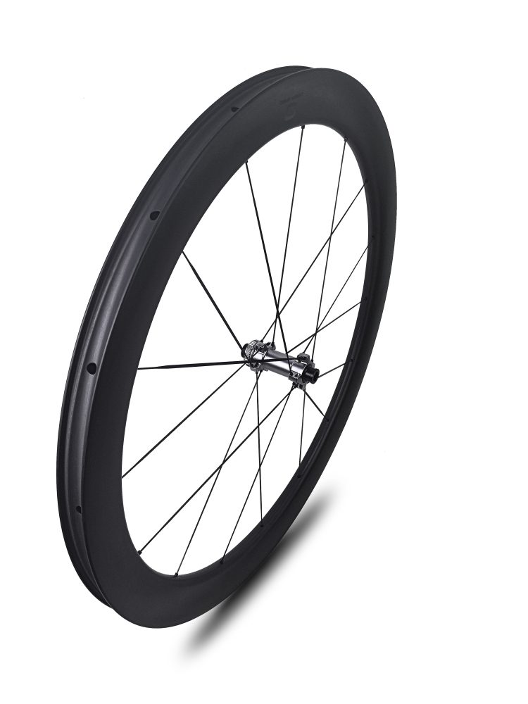 Carbon Speed 1085g 50mm depth 24mm IW T1100 wheelset 16/18H UD paintless built with 3.2mm super light carbon spokes
