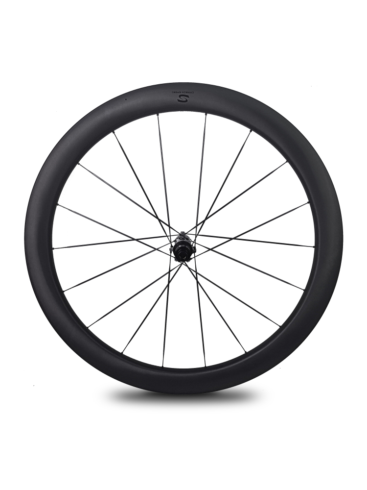 Carbon Speed 1085g 50mm depth 24mm IW T1100 wheelset 16/18H UD paintless built with 3.2mm super light carbon spokes