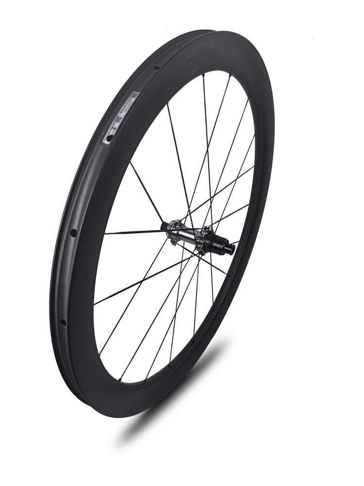 Carbon Speed 1085g 50mm depth 24mm IW T1100 wheelset 16/18H UD paintless built with 3.2mm super light carbon spokes
