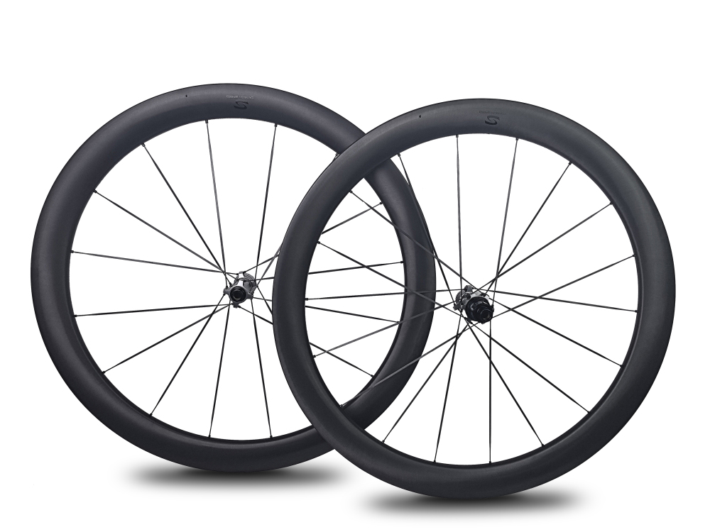 Carbon Speed 1112g T1100 carbon 700C 26mm internal width 50 depth UD paintless road/gravel bike wheelsets with front 16 rear 18  3.2mm super light carbon spokes straight through version hubs