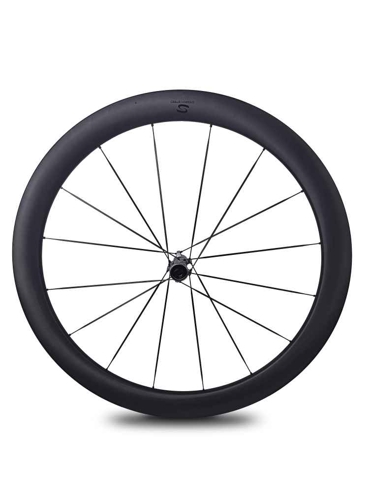 Carbon Speed 1112g T1100 carbon 700C 26mm internal width 50 depth UD paintless road/gravel bike wheelsets with front 16 rear 18  3.2mm super light carbon spokes straight through version hubs