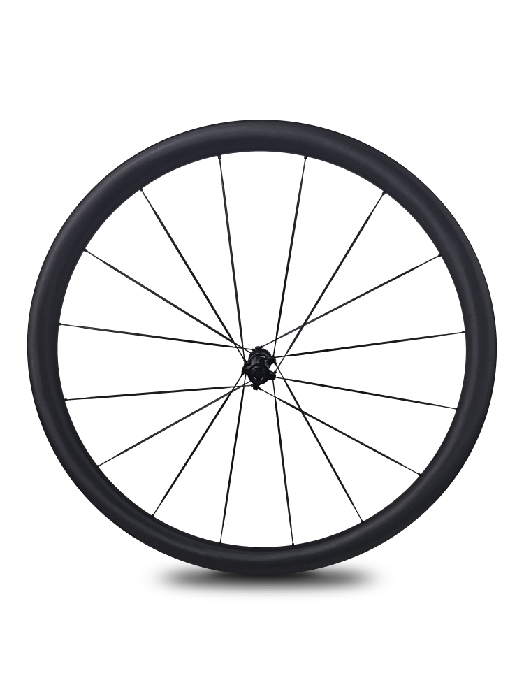 Carbon Speed 1020g T1100 carbon 700C 26mm internal width 35 depth UD paintless climbing wheelsets with 16/18  3.2mm super light carbon spokes straight through version hubs