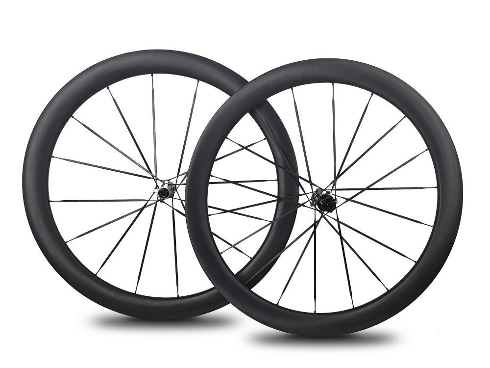 Carbon Speed T1100 carbon 700C 26mm internal wide 50 depth road/gravel bike wheelsets with front 16 rear 18 spokes straight through version hubs