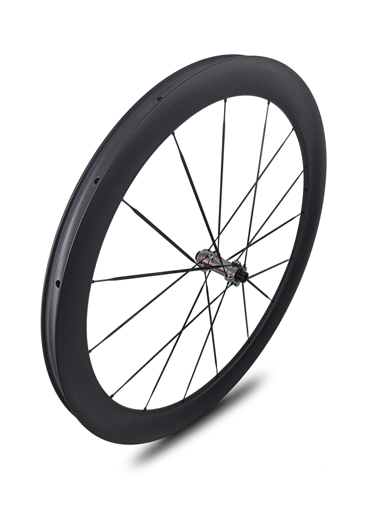 Carbon Speed T1100 carbon 700C 26mm internal wide 50 depth road/gravel bike wheelsets with front 16 rear 18 spokes straight through version hubs