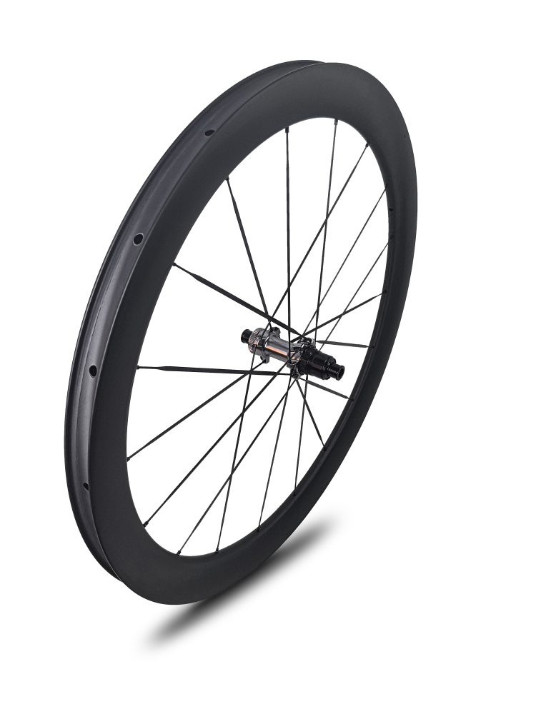Carbon Speed T1100 carbon 700C 26mm internal wide 50 depth road/gravel bike wheelsets with front 16 rear 18 spokes straight through version hubs
