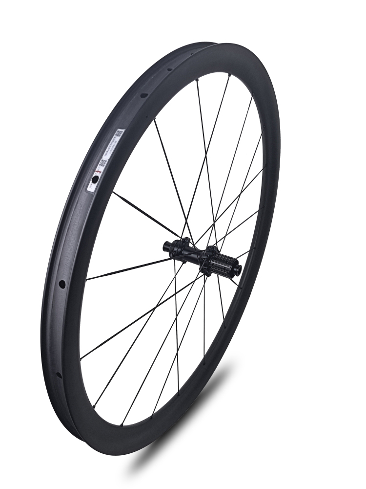 Carbon Speed 1020g T1100 carbon 700C 26mm internal width 35 depth UD paintless climbing wheelsets with 16/18  3.2mm super light carbon spokes straight through version hubs