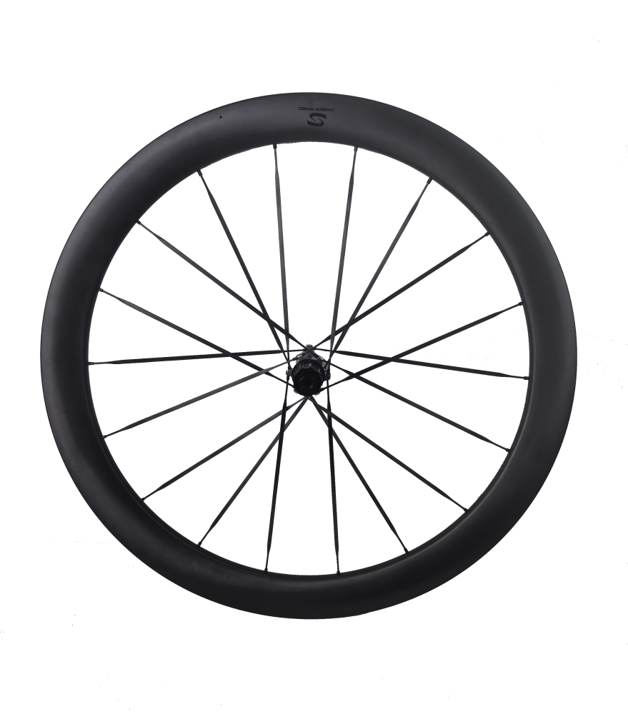 Carbon Speed T1100 carbon 700C 26mm internal wide 50 depth road/gravel bike wheelsets with front 18 rear 18 spokes straight through version hubs