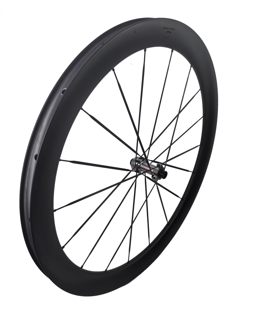 Carbon Speed T1100 carbon 700C 26mm internal wide 50 depth road/gravel bike wheelsets with front 18 rear 18 spokes straight through version hubs