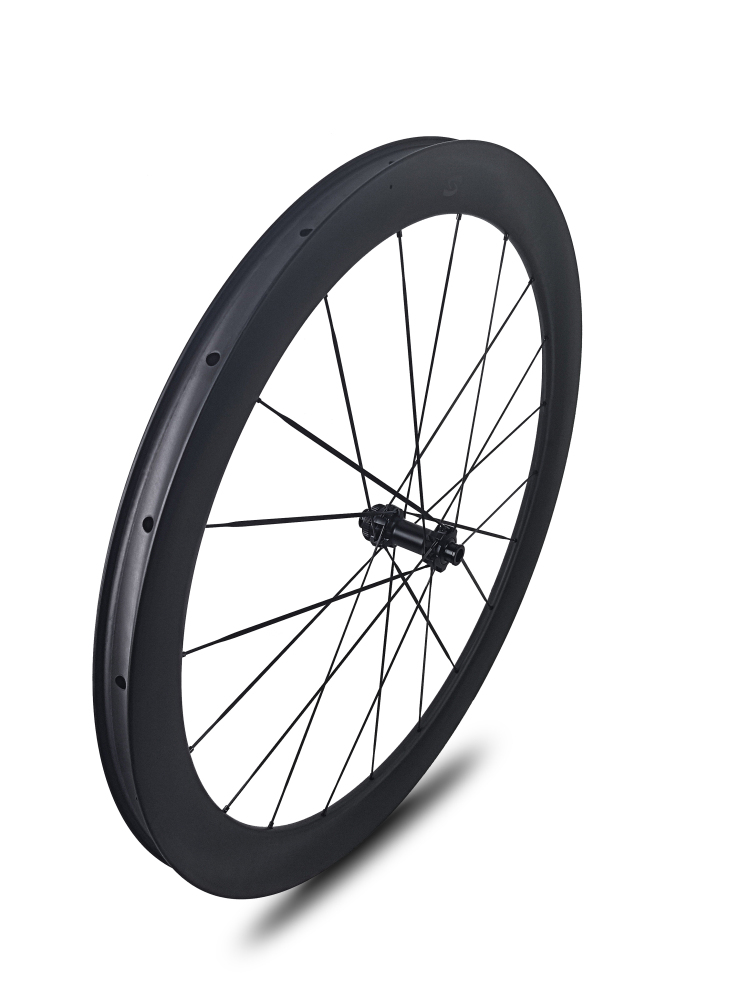 Carbon Speed T1100 carbon 700C 26mm internal wide front 50 rear 58 depth road/gravel bike wheelsets with 20/20H straight through version hubs and carbon spokes