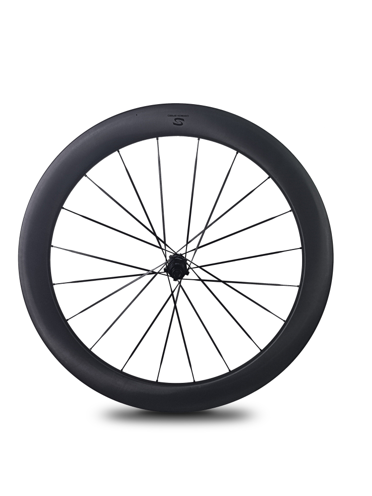 Carbon Speed T1100 carbon 700C 26mm internal wide front 50 rear 58 depth road/gravel bike wheelsets with 20/20H straight through version hubs and carbon spokes