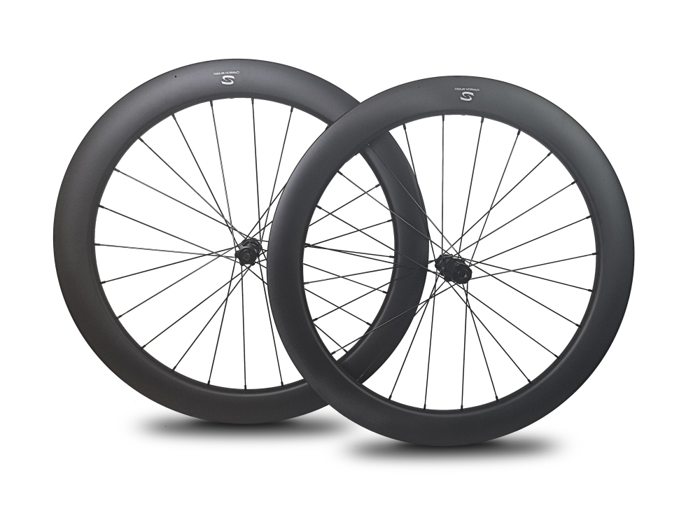 Carbon Speed  T800 700C tubeless ready 60mm depth 24 mm internal width disc brake gravel/road bike carbon wheelsets