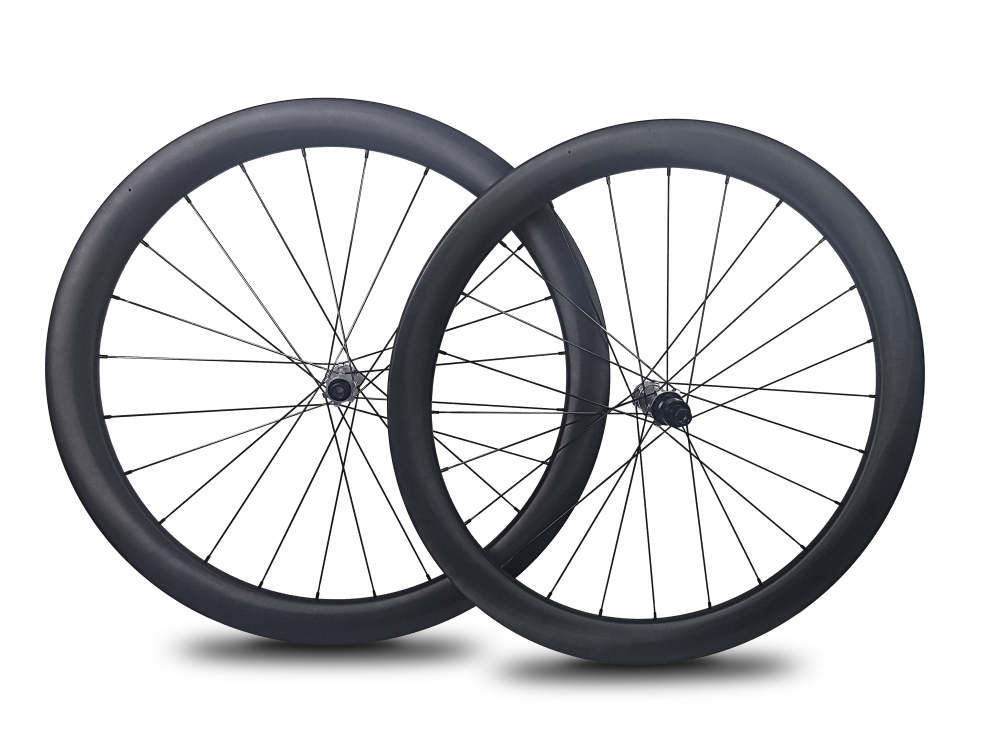 XMCS 26mm IW 50mm depth T1100 carbon 700C road/gravel bike wheelsets with 20/20H straight through version hubs and Sapim CX-Ray spokes