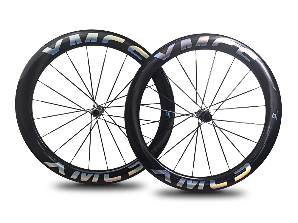 XMCS 26mm IW 58mm depth T1100 carbon 700C road/gravel bike wheelsets with 20/20H straight through version hubs and carbon spokes