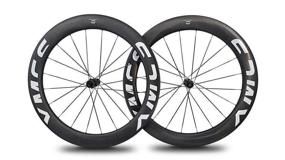 XMCS 26mm IW 65mm depth T1100 carbon 700C road/gravel bike wheelsets with 506 20/20H straight through version hubs carbon spokes