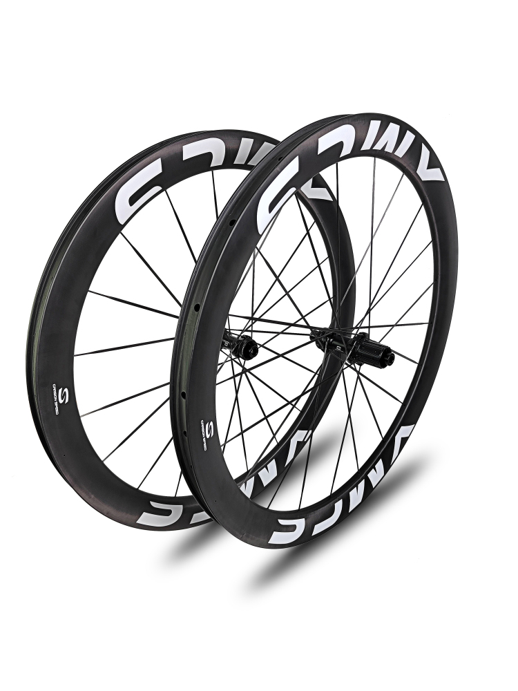 XMCS 26mm IW 50mm depth T1100 carbon 700C road/gravel bike wheelsets with 506 20/20H straight through version hubs and carbon spokes