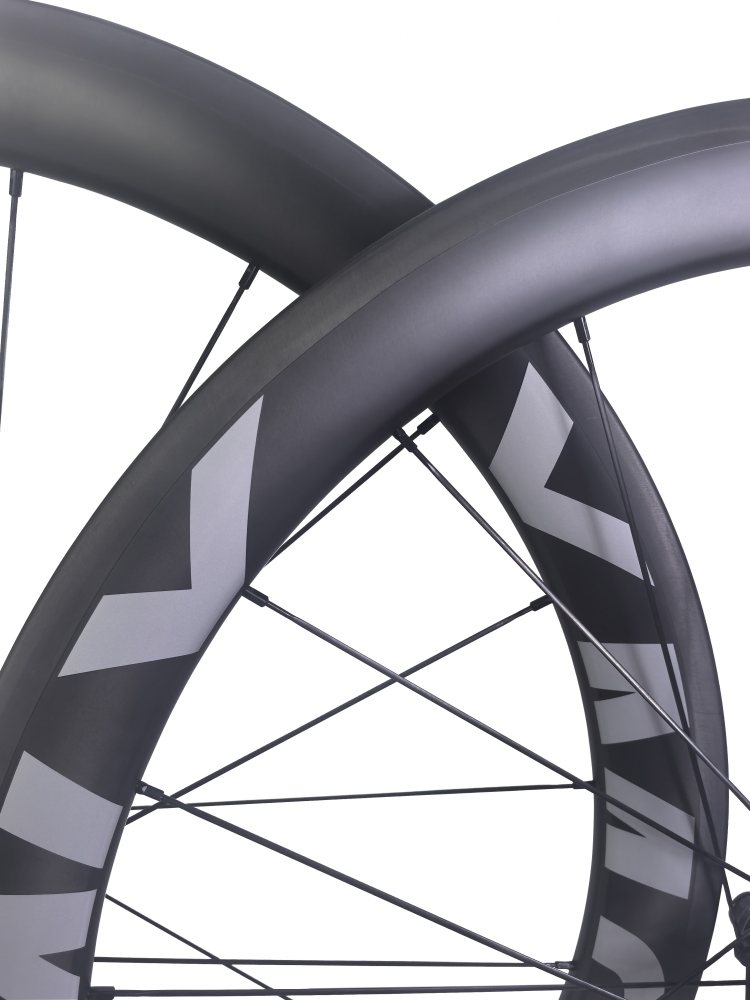 XMCS 21.4mm IW 28mm EW 50mm depth rim brake T1100 carbon 700C high TG rim brake wheelsets build with steel spokes