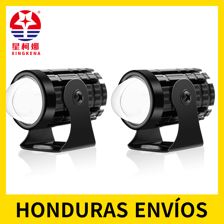 Mini M9 luz de conducción LED de dos colores para motocicleta