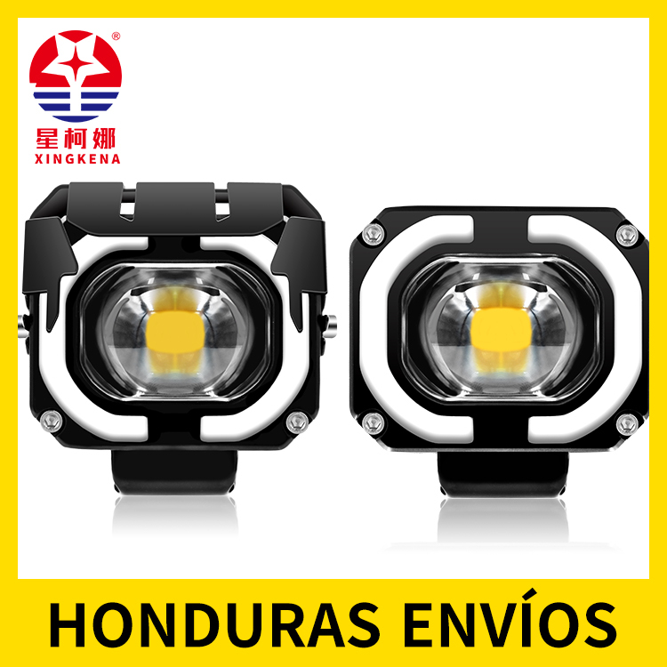 Nueva lámpara antiniebla bicolor con luz de trabajo LED azul para motocicleta y camión