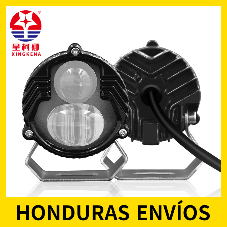 Nuevo diseño de lente de proyector láser, luz LED antiniebla, luz blanca y amarilla flash para faros de motocicleta