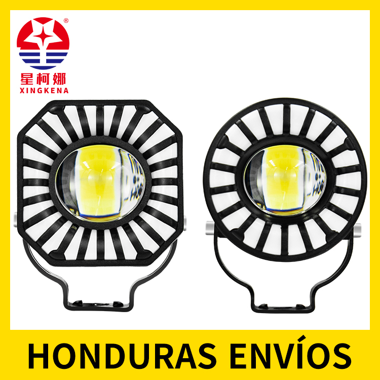 Luz antiniebla LED de aro colorido para uso en conducción de motocicletas