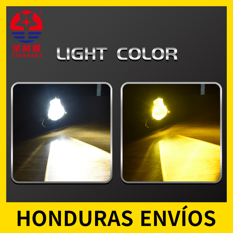 Nuevo diseño de lente de proyector láser, luz LED antiniebla, luz blanca y amarilla flash para faros de motocicleta