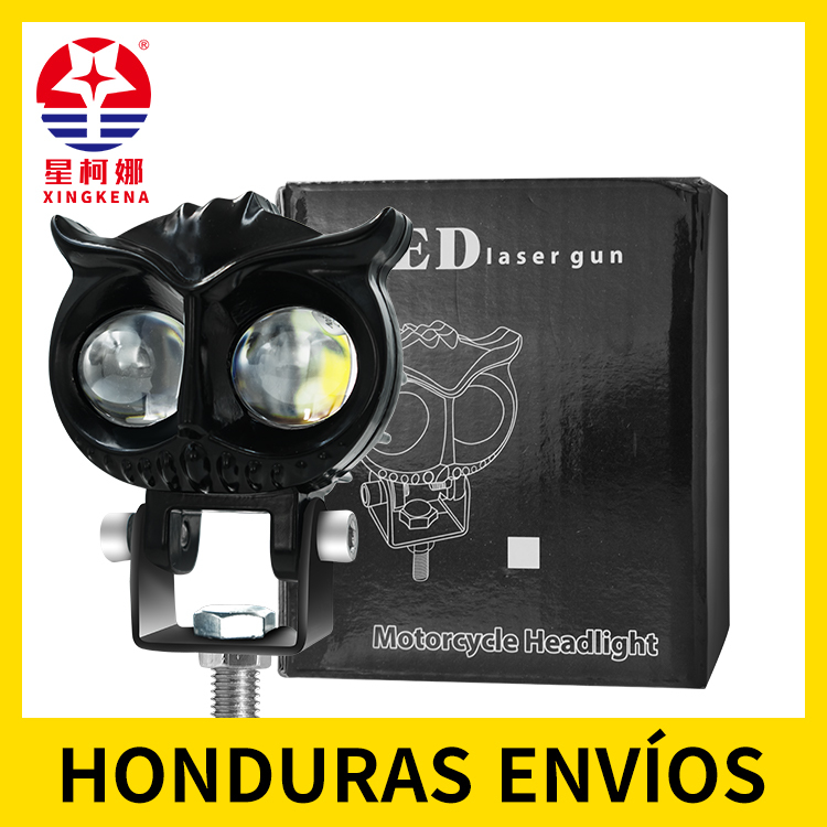 Foco LED para exteriores con forma de búho, luz antiniebla auxiliar para motocicleta y bicicleta